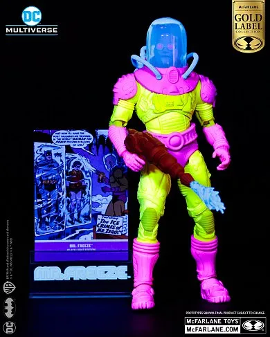 Фигурка Mr Freeze Black Light Gold Label — McFarlane Toys EE Exclusive