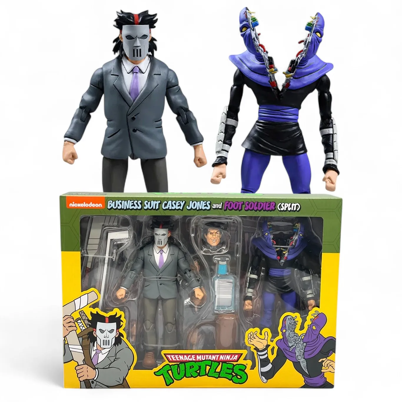 Фигурки Черепашки Ниндзя — Neca Business Suit Casey Jones Split Foot Soldier 2-pack