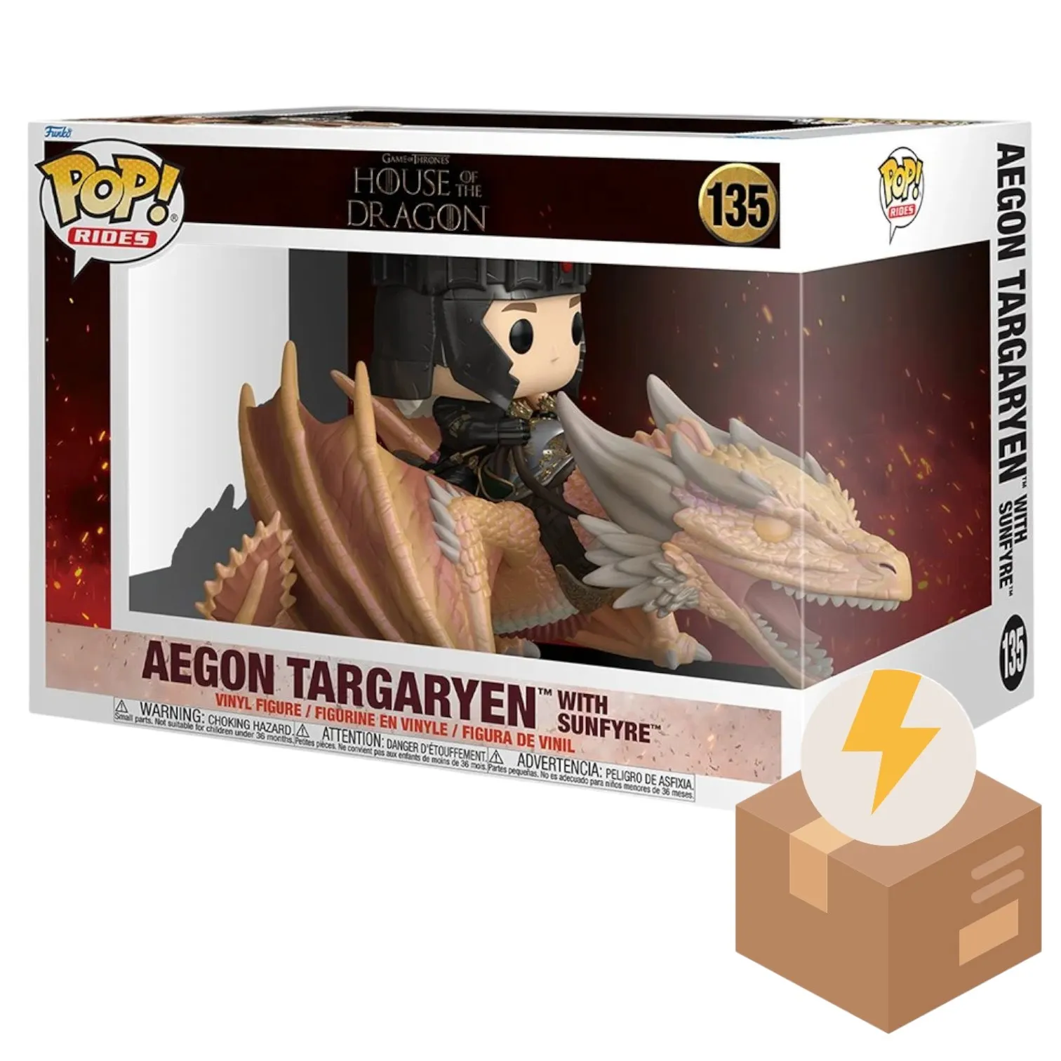 Фигурка Aegon Targaryen with Sunfyre — House of the Dragon Funko Pop! Ride 135 BD