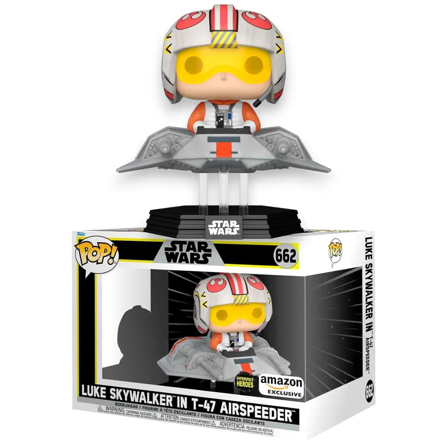 Фигурка Star Wars Luke Skywalker in T-47 Airspeeder Exclusive — Funko Pop! Vinyl Rides 662