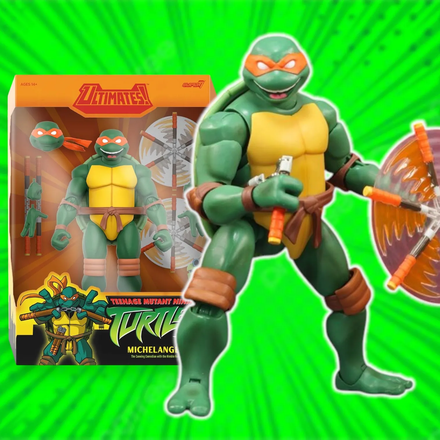 Фигурка Michelangelo — Super 7 TMNT Ultimates Wave 12 2003 Series