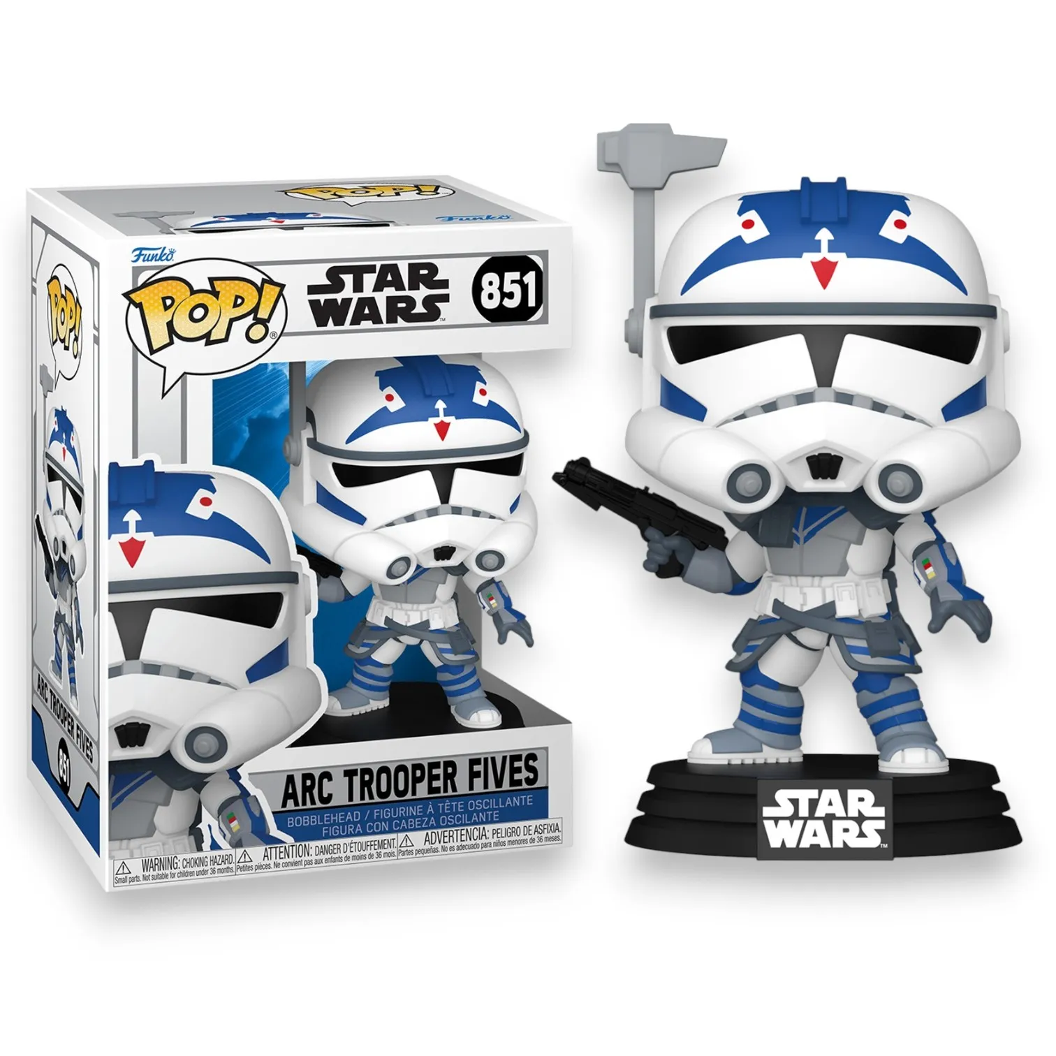 Фигурка Star Wars Clone Wars Arc Trooper Fives — Funko Pop Vinyl Bobble 851