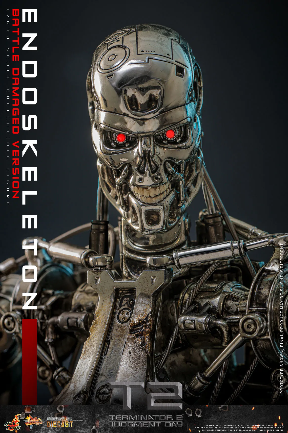 Фигурка Эндоскелет — Hot Toys MMS840D77 Terminator 2 Endoskeleton Battle Damaged Version 1/6 Figure