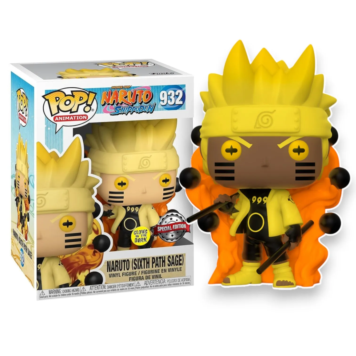 Фигурка Naruto Six Path Sage — Funko Pop! Vinyl Glow Exclusive 932