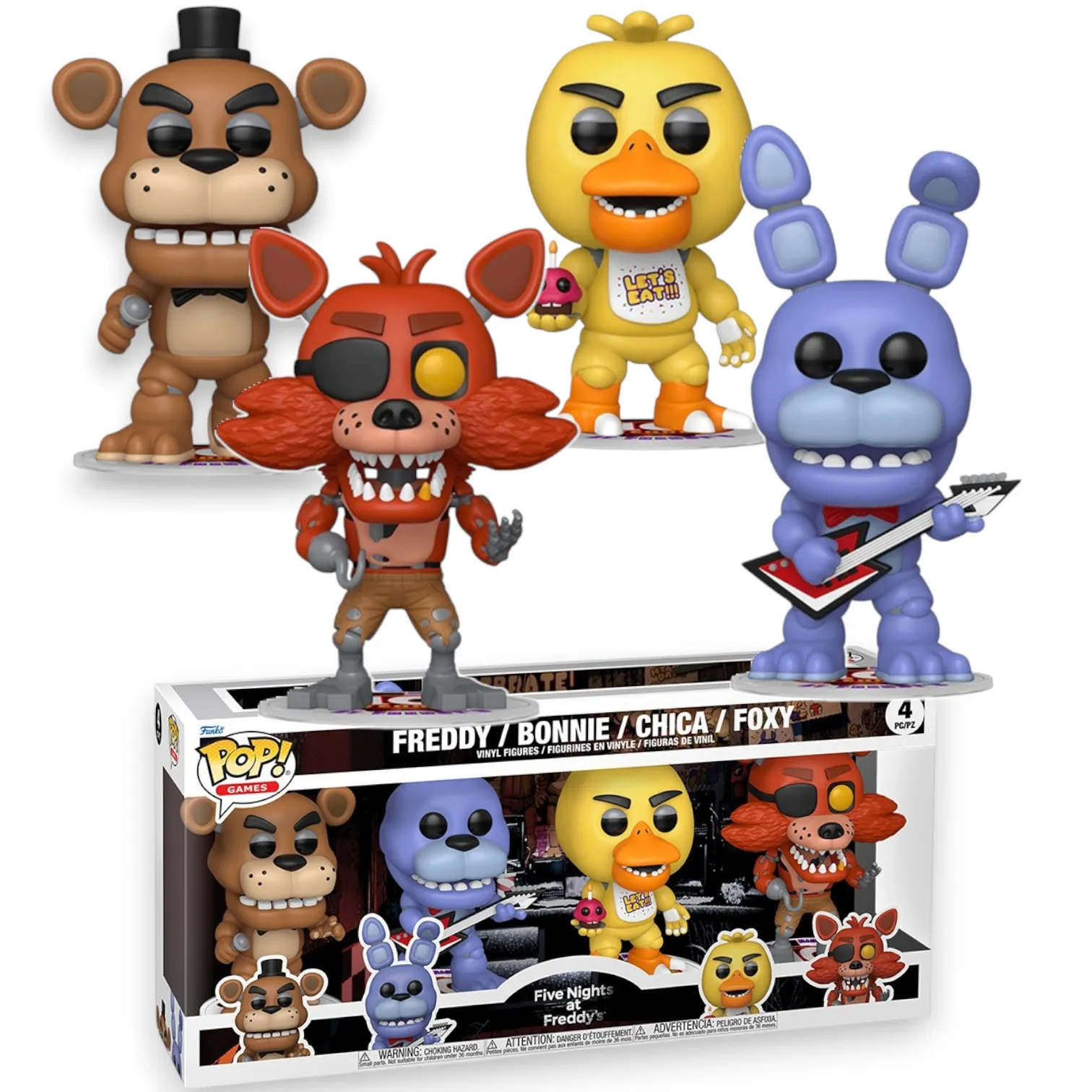 Фигурка FNAF Freddy/Bonnie/Chica/Foxy — Funko Pop Vinyl 4 штуки