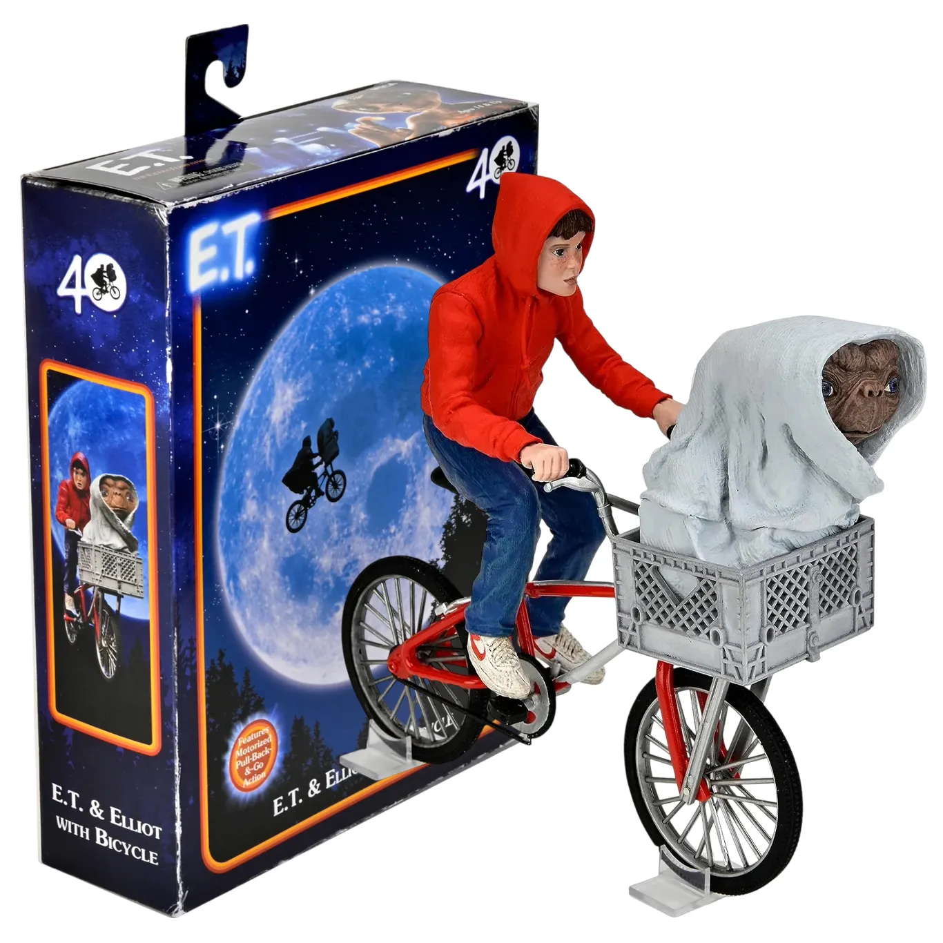 Фигурка Инопланетянин — Neca 40th Anniversary ET Elliott on Bicycle Ultimate