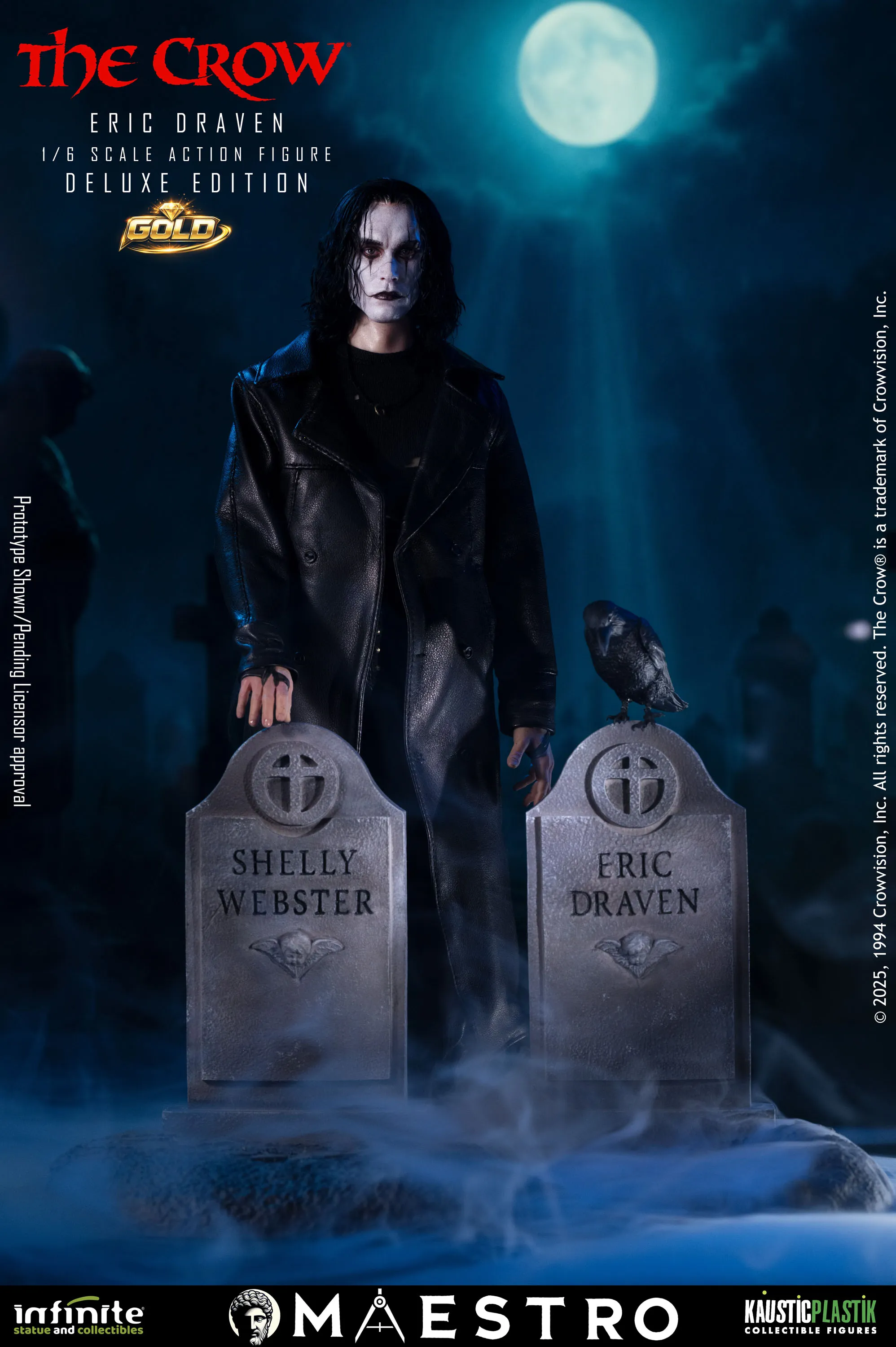 Фигурка The Crow Eric Draven — Infinite Kaustic Plastik 1/6 Luxury Figure Deluxe Edition GOLD