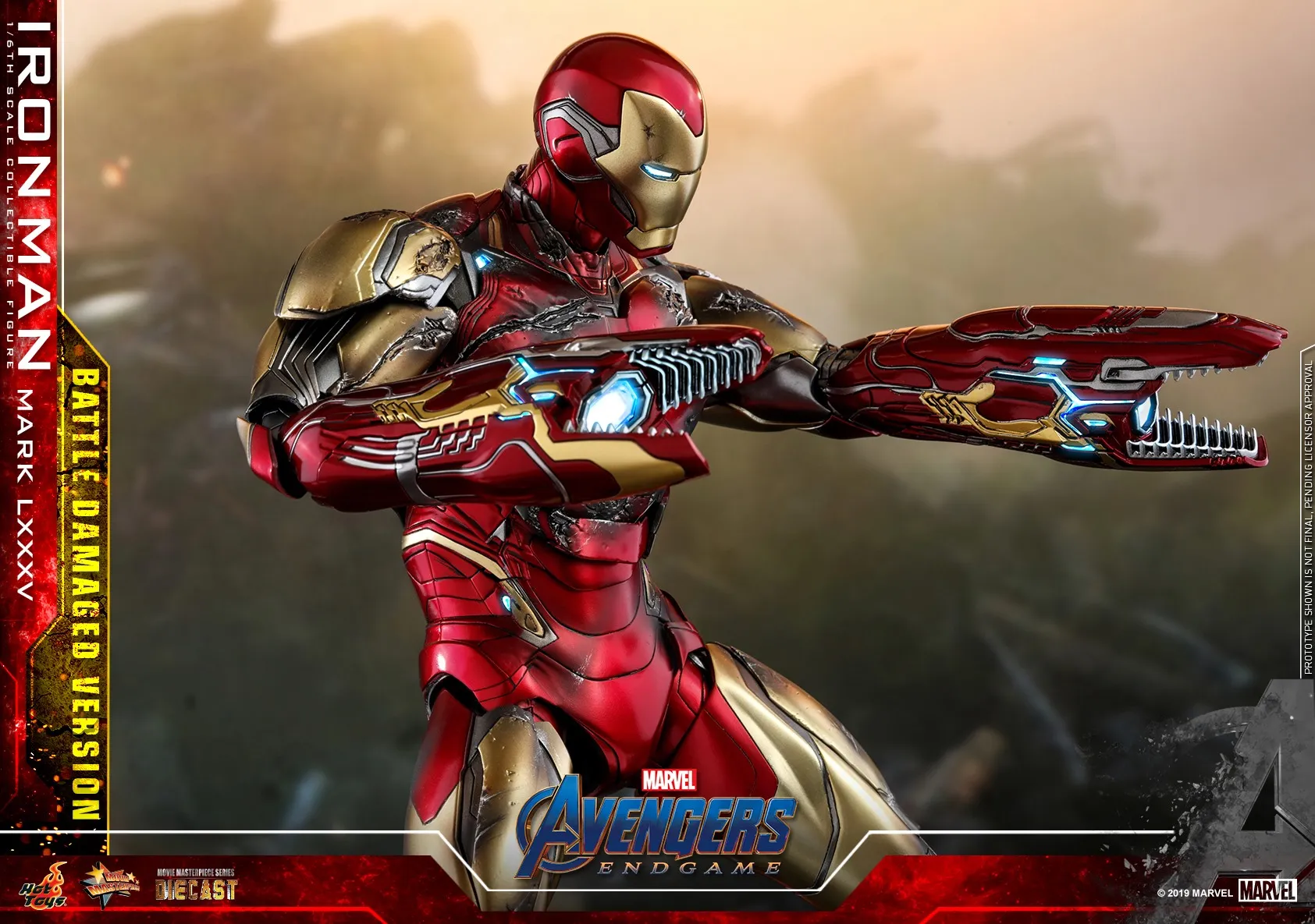 Iron Man Mark LXXXV Hot Toys Avengers Endgame Battle Damaged 1 6 GeekZona.ru