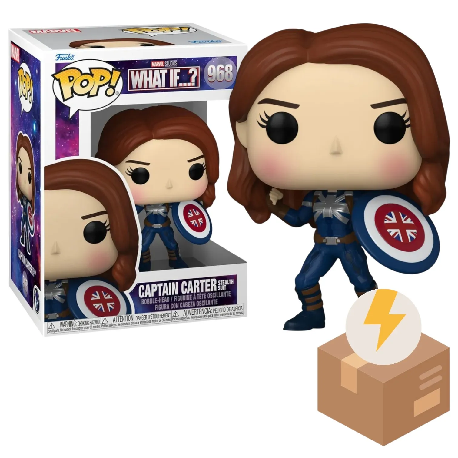 Фигурка Captain Carter Stealth Suit — Funko POP! Marvel What If 968 BD