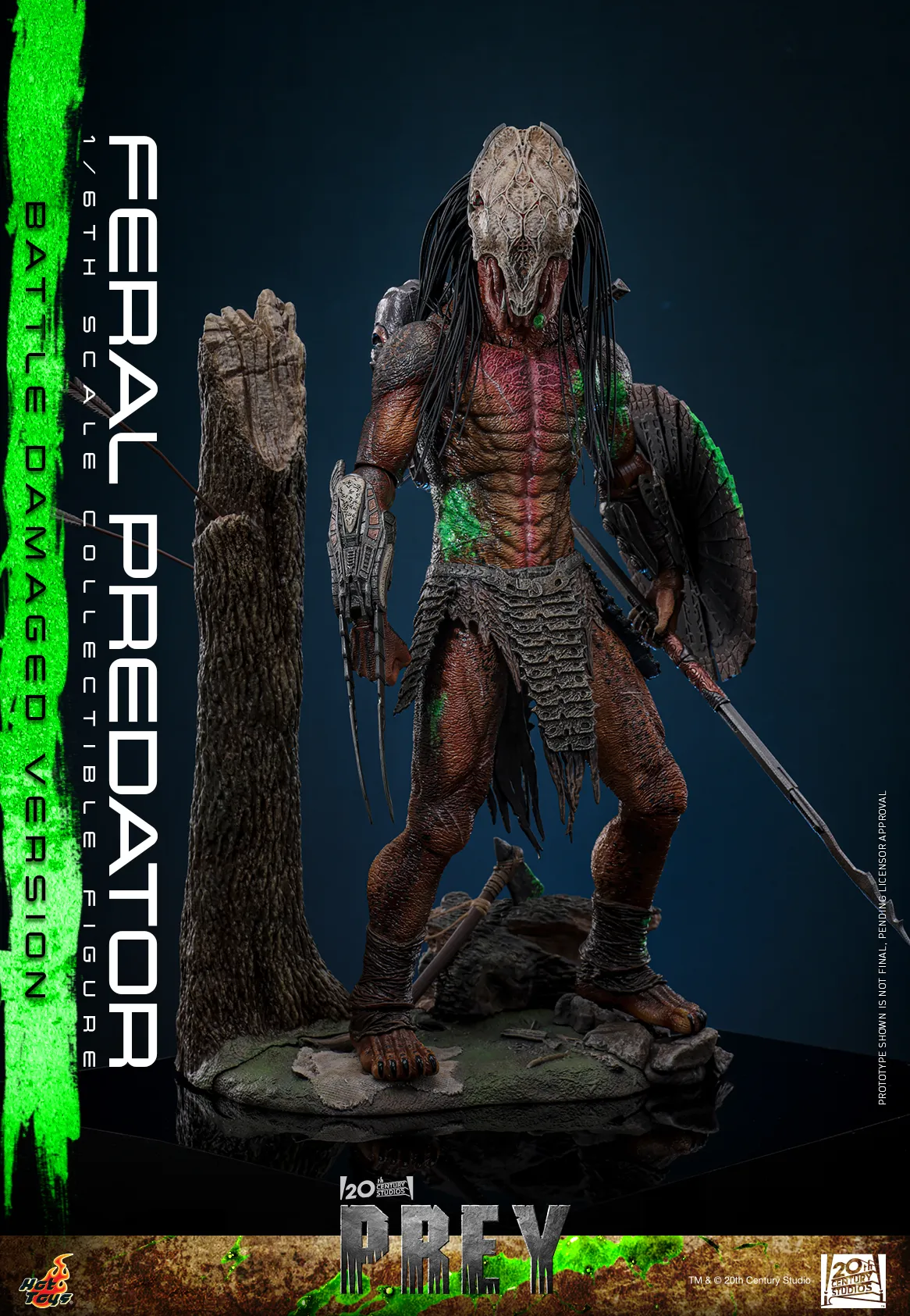 Фигурка Хищник Feral Predator Battle Damaged Version — Hot Toys TMS173 Prey 1/6