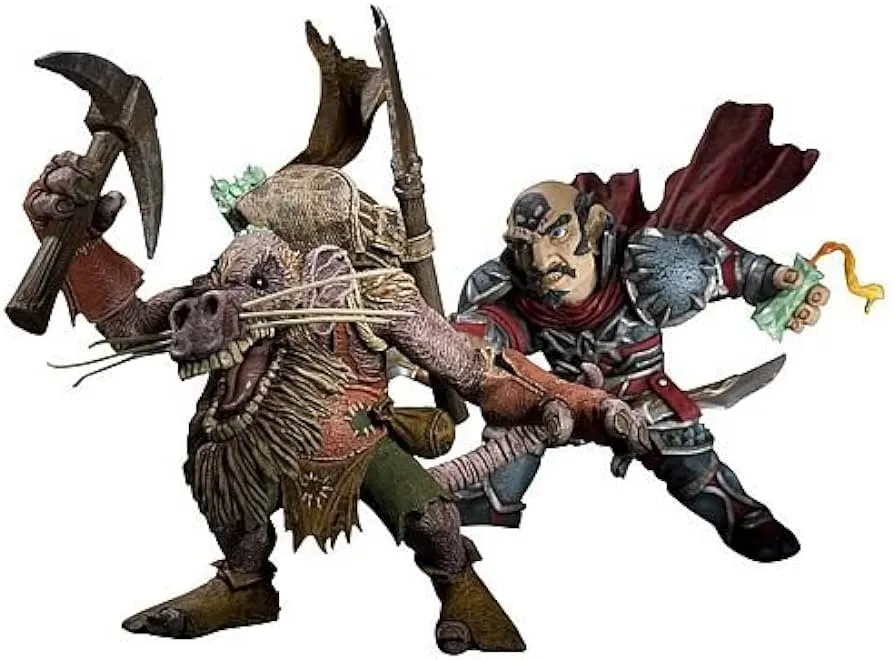 Фигурки Gnome Rogue Brin Spannercrank vs Kobold Miner Snaggle — World of  Warcraft S8 2Pack