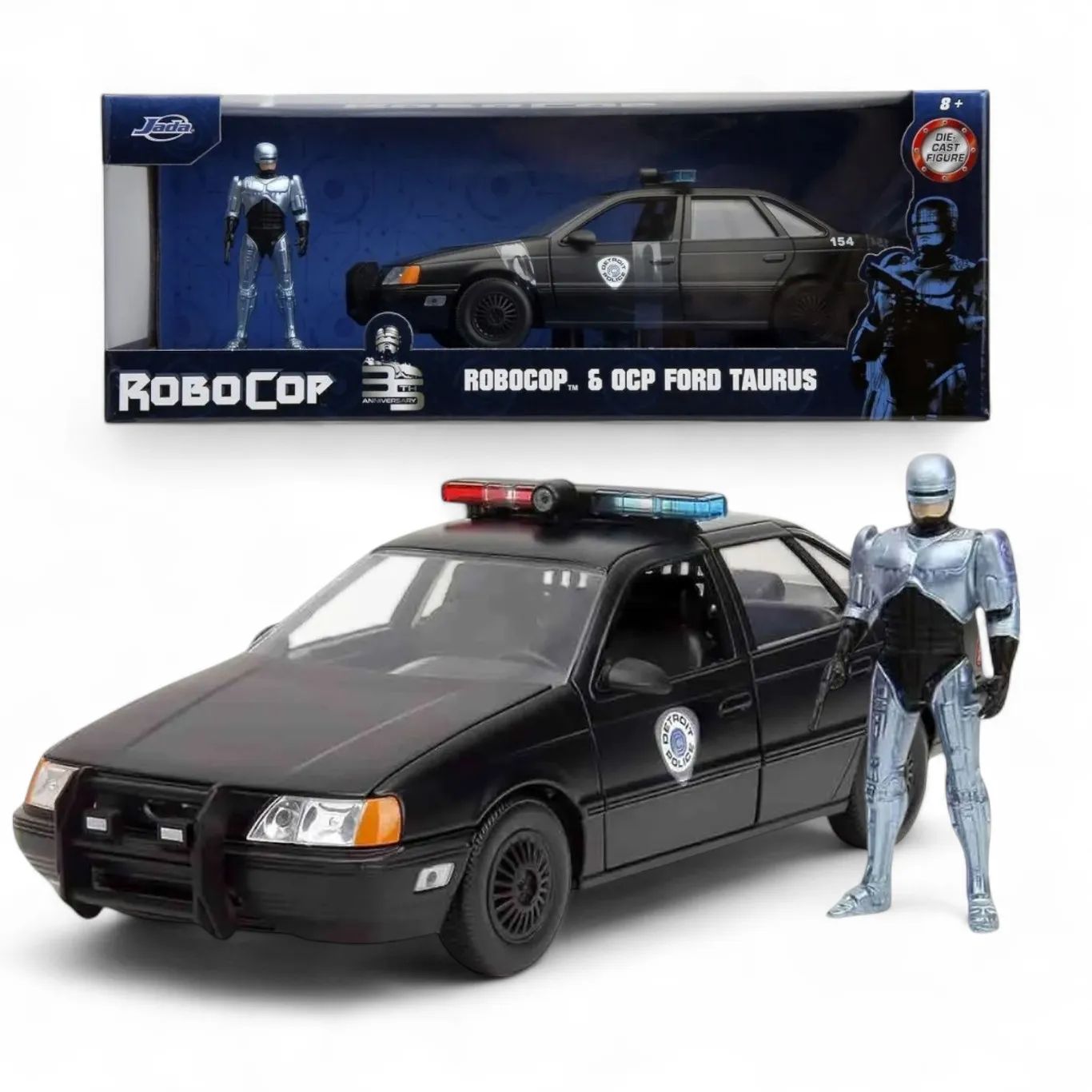 Модель Ford Taurus — 1:24 Die-Cast Metal Vehicle w Figure Robocop 1987