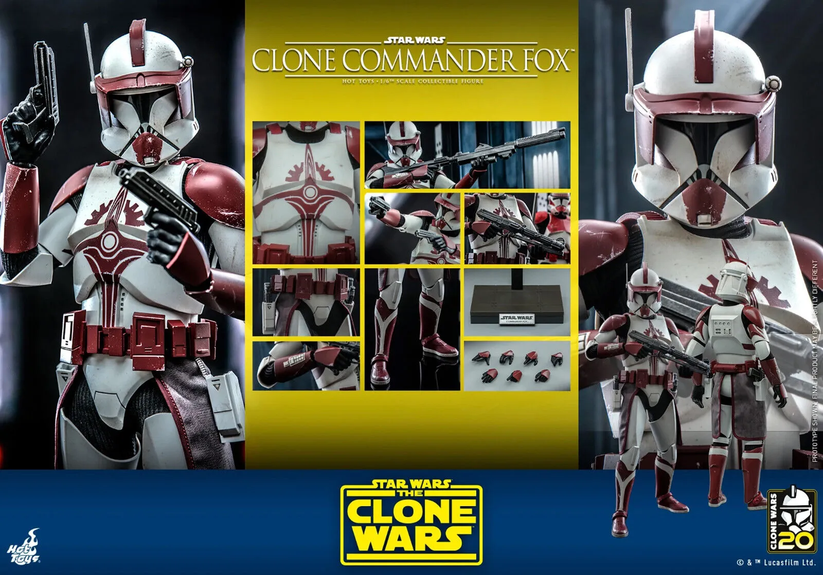 Фигурка Clone Commander Fox — Hot Toys TMS103 Star Wars The Clone Wars 1/6  - купить в GeekZona.ru