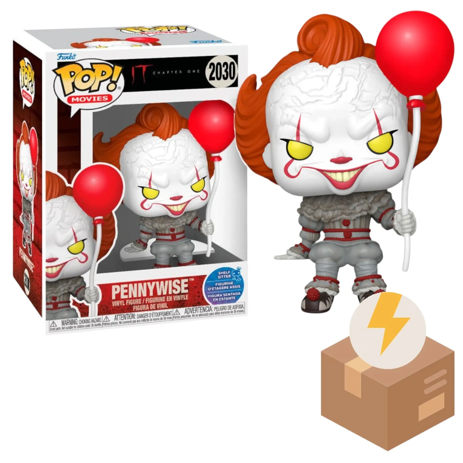 Фигурка IT Chapter One Pennywise with Balloon Shelf Sitter — Funko Pop! Vinyl 2030 BD
