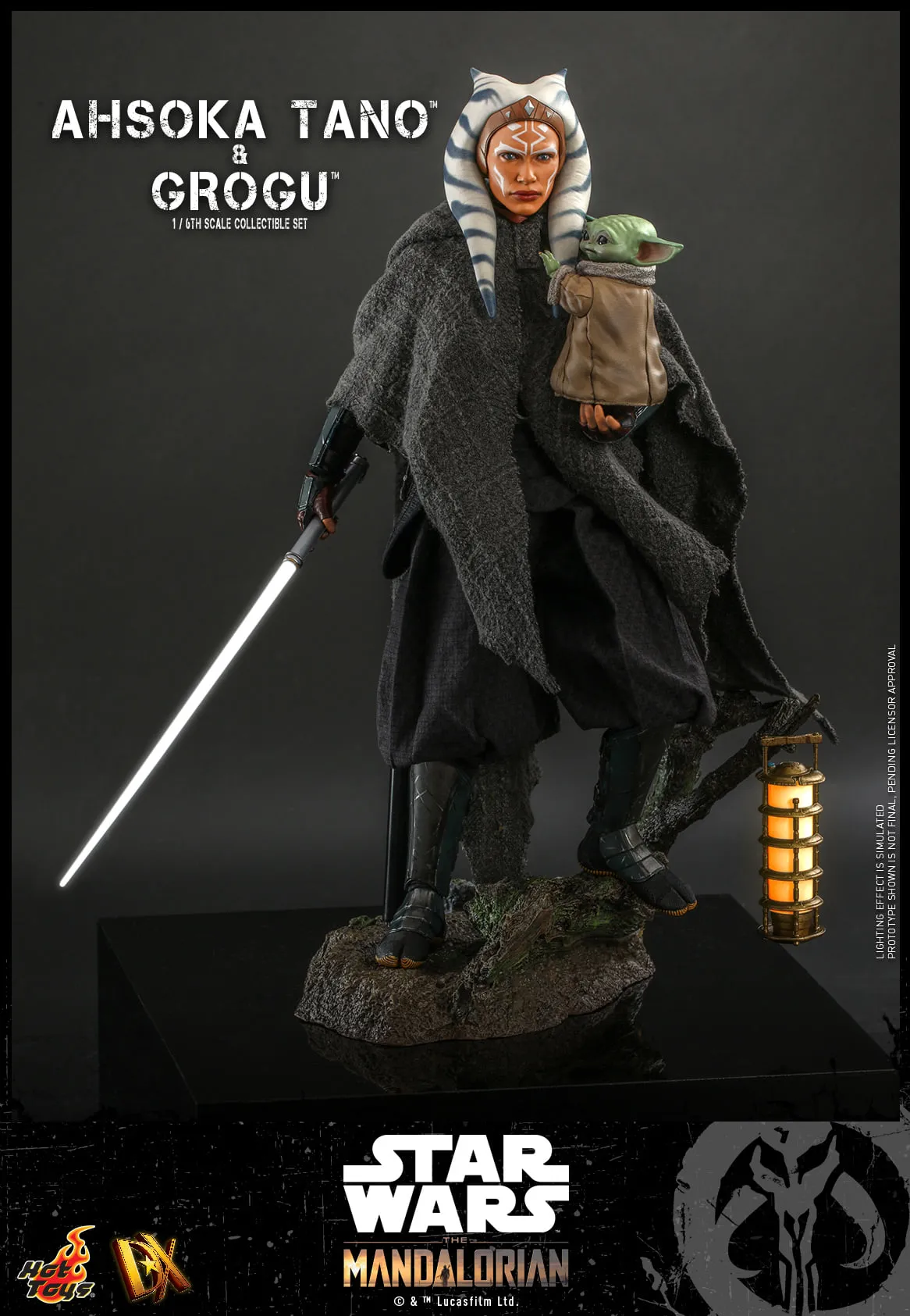 Фигурка Асока Тано — Hot Toys DX21 The Mandalorian Ahsoka Tano Grogu 1/6