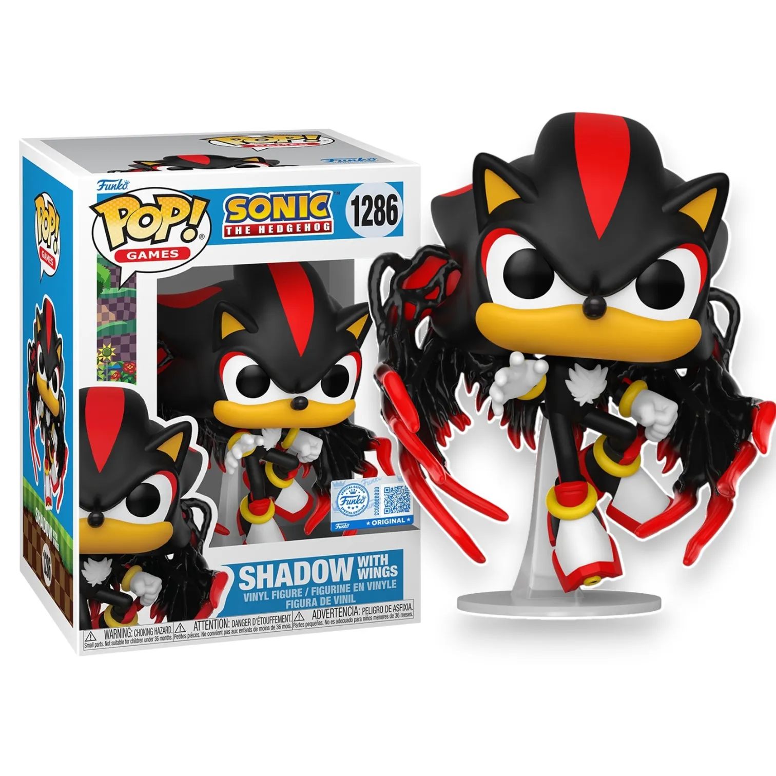 Фигурка Sonic the Hedgehog Shadow with Wings Exc — Funko Pop Vinyl 1286