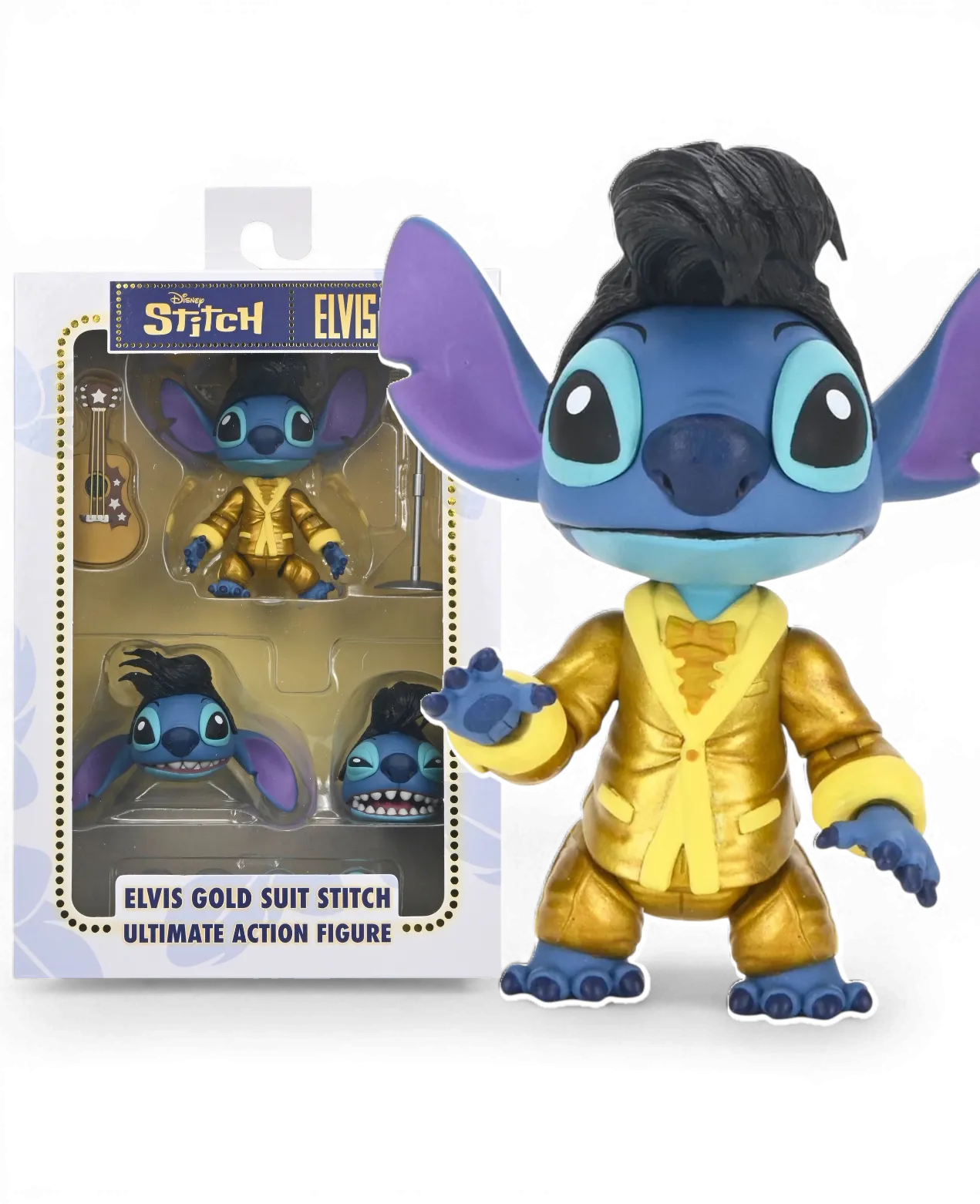 Фигурка Gold Suit Elvis Stitch Ultimate — Neca Disney Lilo & Stitch Figure