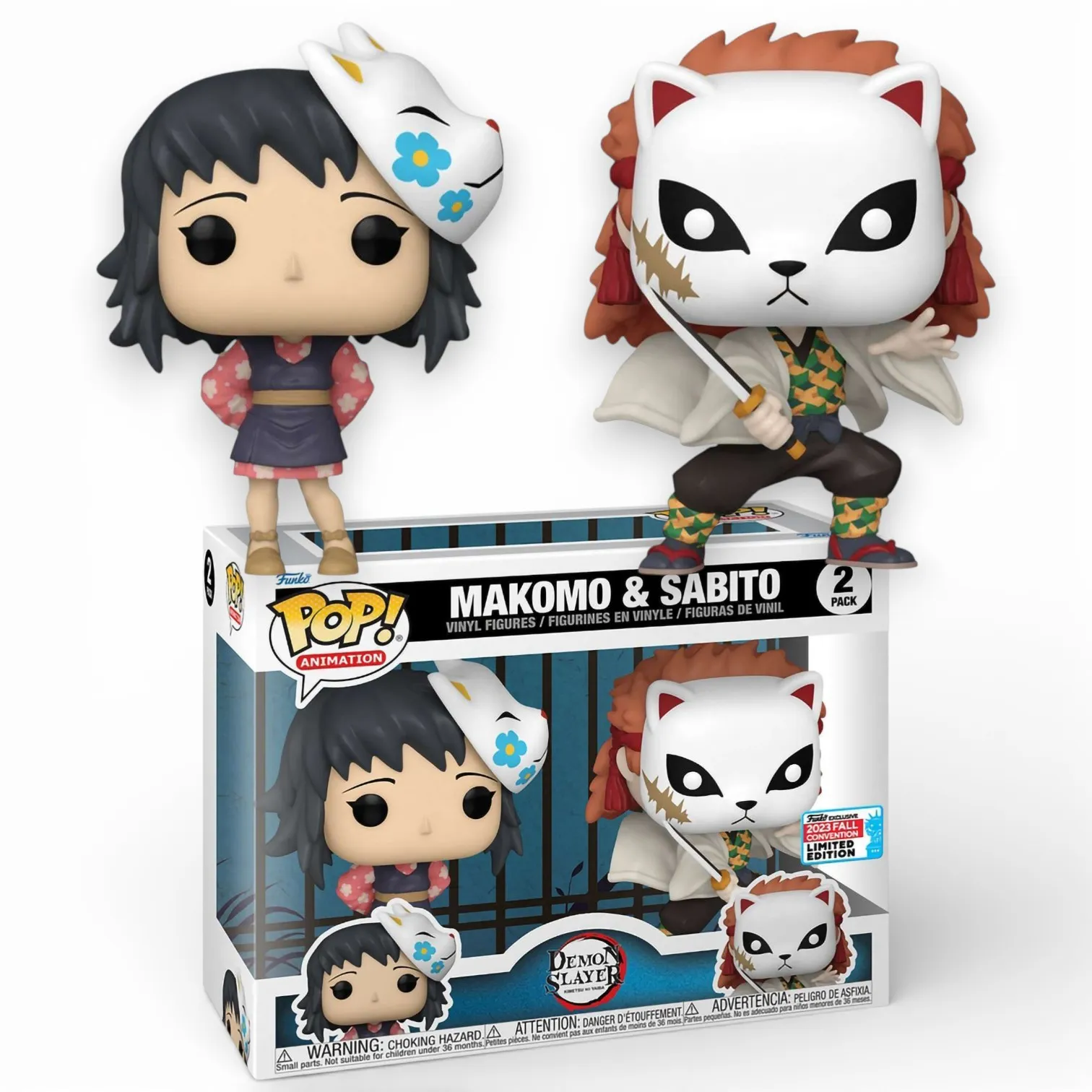 Фигурка Demon Slayer Makomo & Sabito NYCC23 Exc — Funko Pop! Vinyl 2-pack