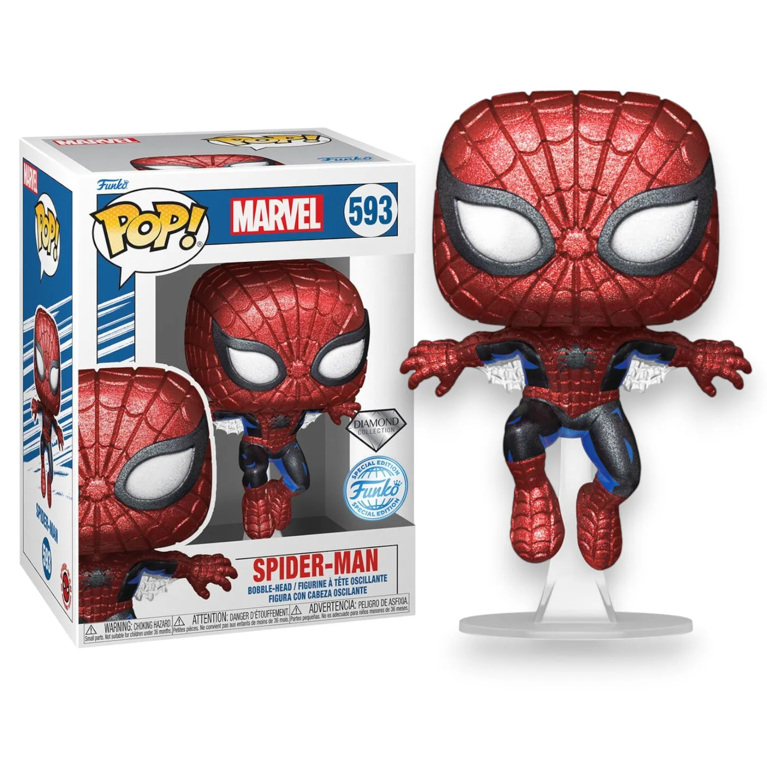 Фигурка Spiderman Diamond Exclusive — Funko Pop! Vinyl 593