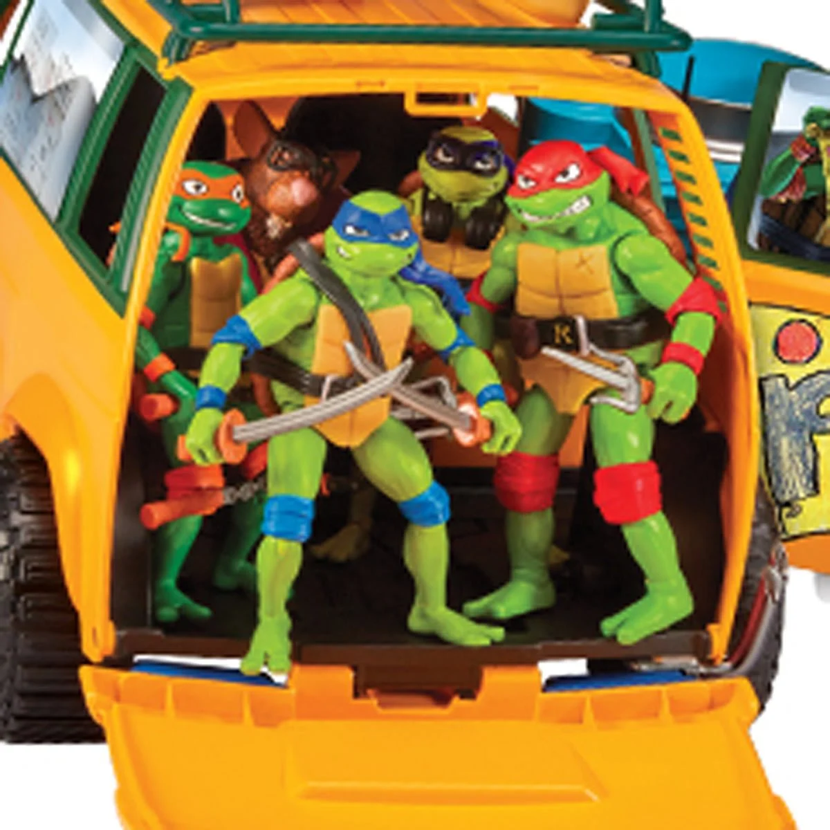 Модель Черепашки-Ниндзя PizzaFire Van w Pizza Throwing Action Vehicle —  TMNT Mutant Mayhem