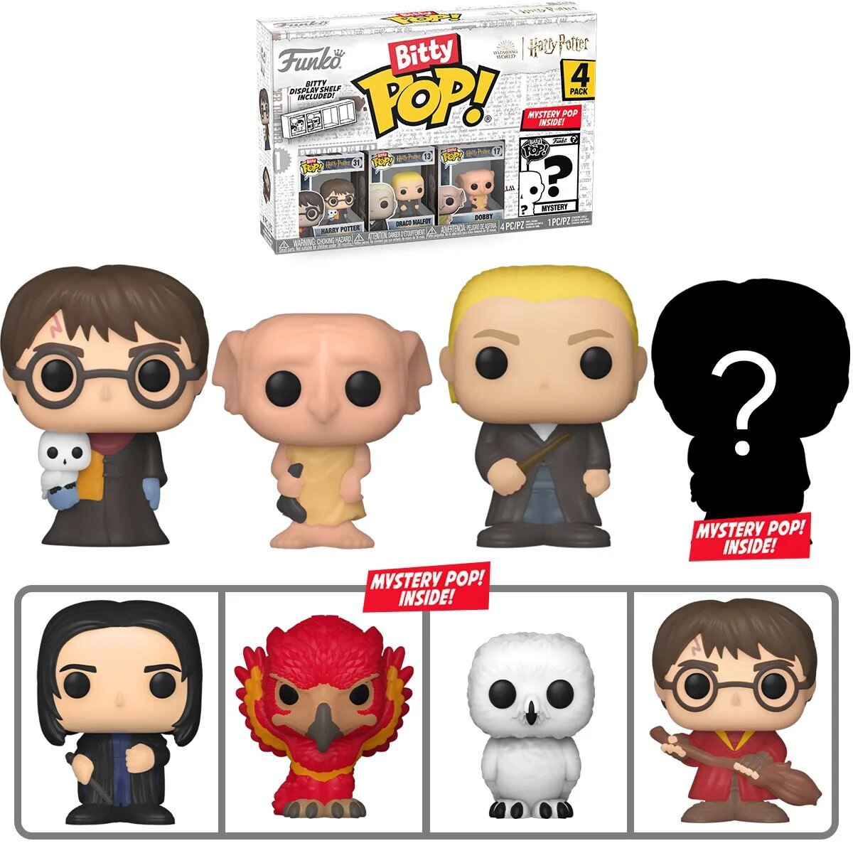 Фигурки Harry Potter — Funko Bitty Pop! Harry Mini-Figure 4-Pack - купить в  GeekZona.ru