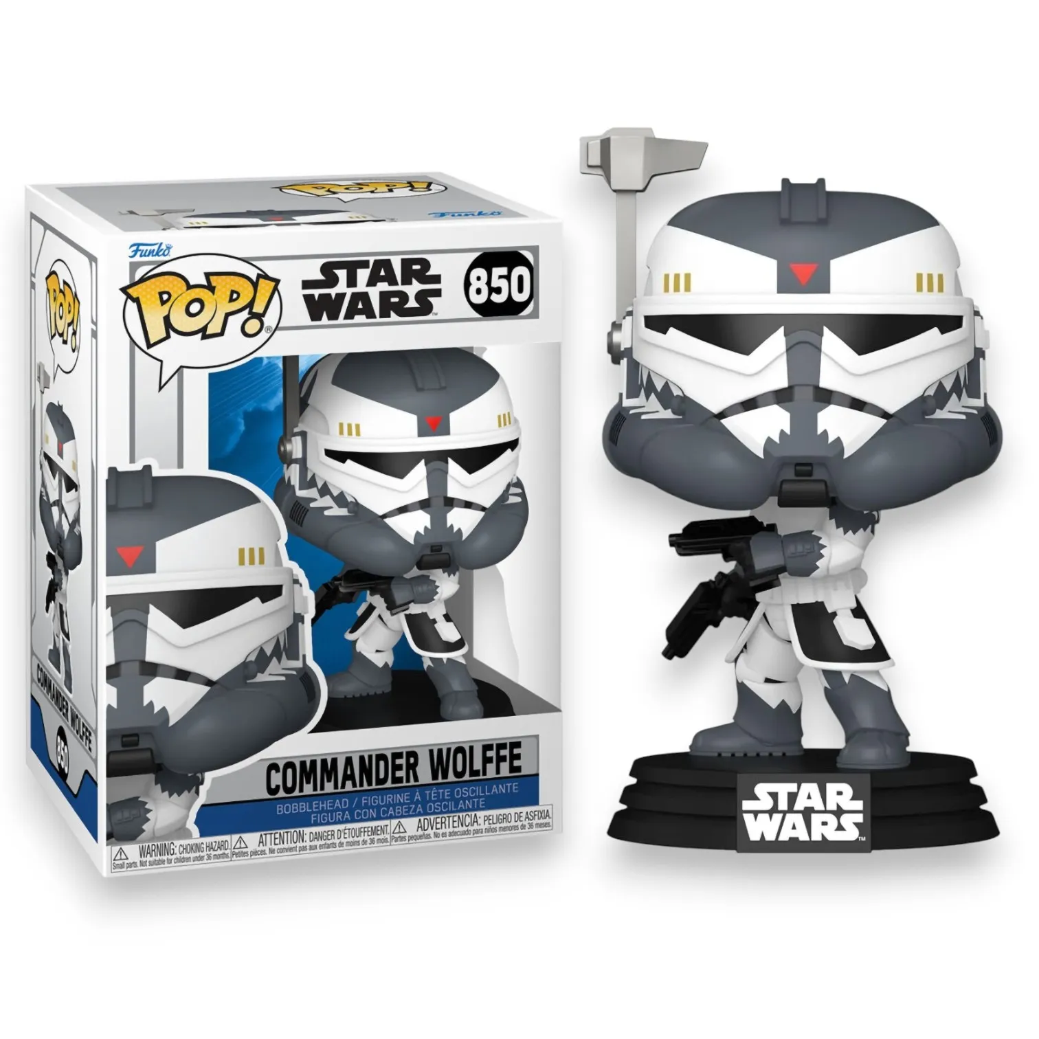 Фигурка Star Wars Clone Wars Commander Wolffe — Funko Pop Vinyl Bobble 850