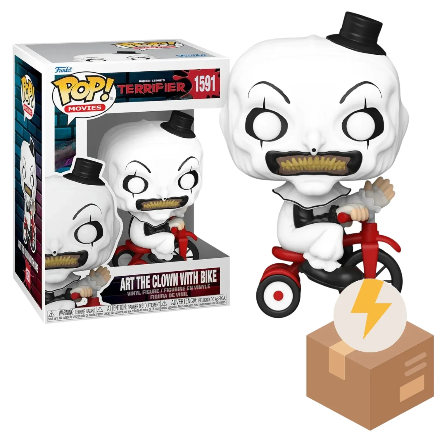 Фигурка Ужасающий — Terrifier Art the Clown with Bike Funko Pop! Vinyl 1591 BD