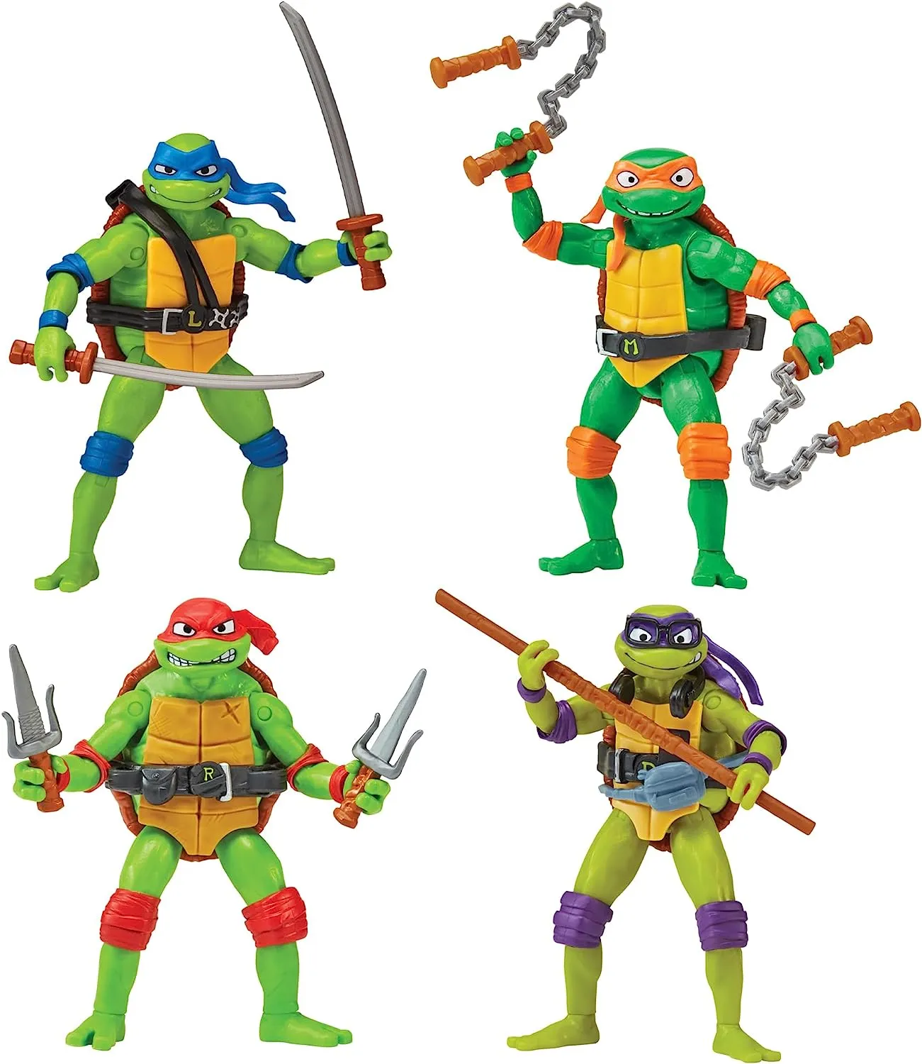 Фигурки Черепашки-Ниндзя Погром мутантов — TMNT Mutant Mayhem Basic Figure Turtle 4-Pack BD