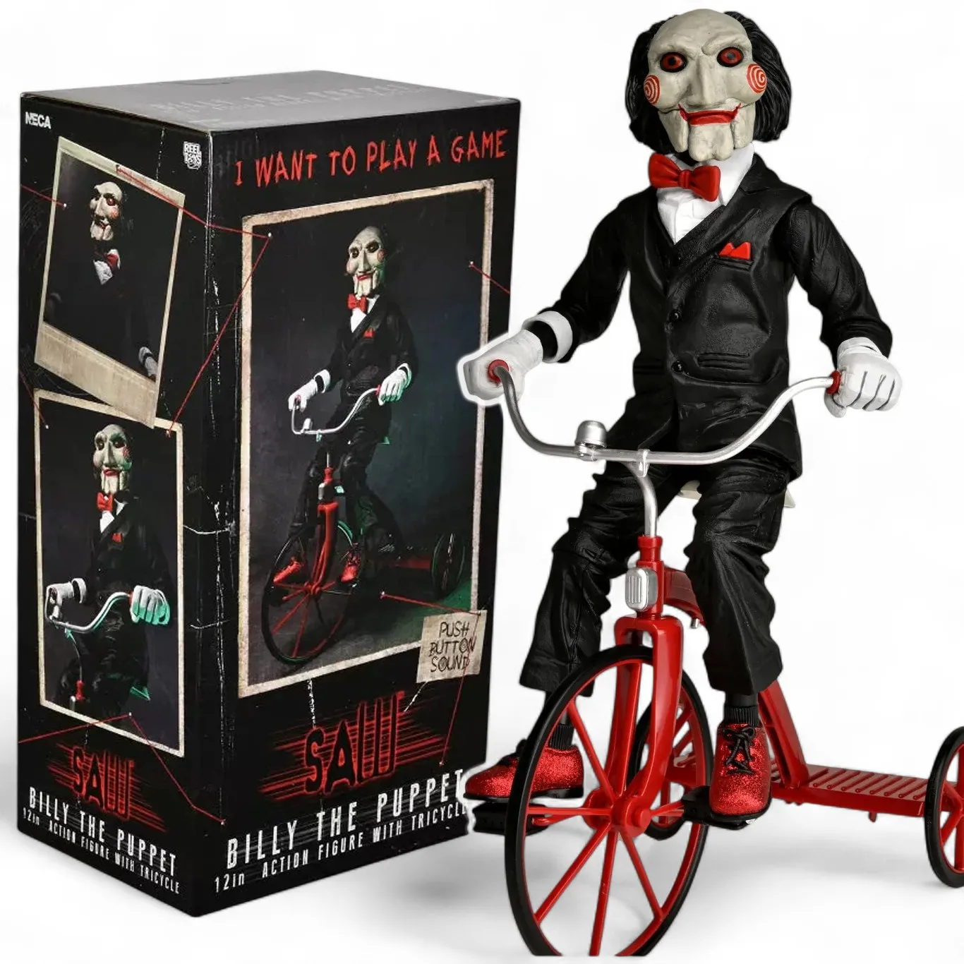 Фигурка Billy the Puppet with Tricycle — Neca Saw 12-Inch Figure