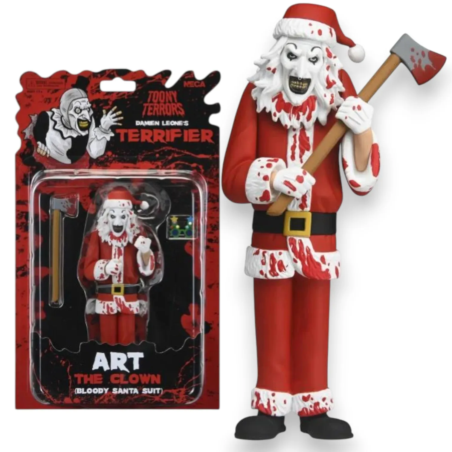 Фигурка Terrifier 3 Art the Clown (Bloody Santa Suit) — Neca Toony Terrors Figure