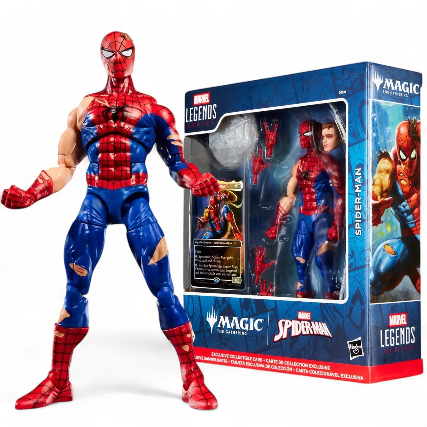 Фигурка Battle-Damaged Spiderman — Hasbro Marvel Legends Magic the Gathering Figure