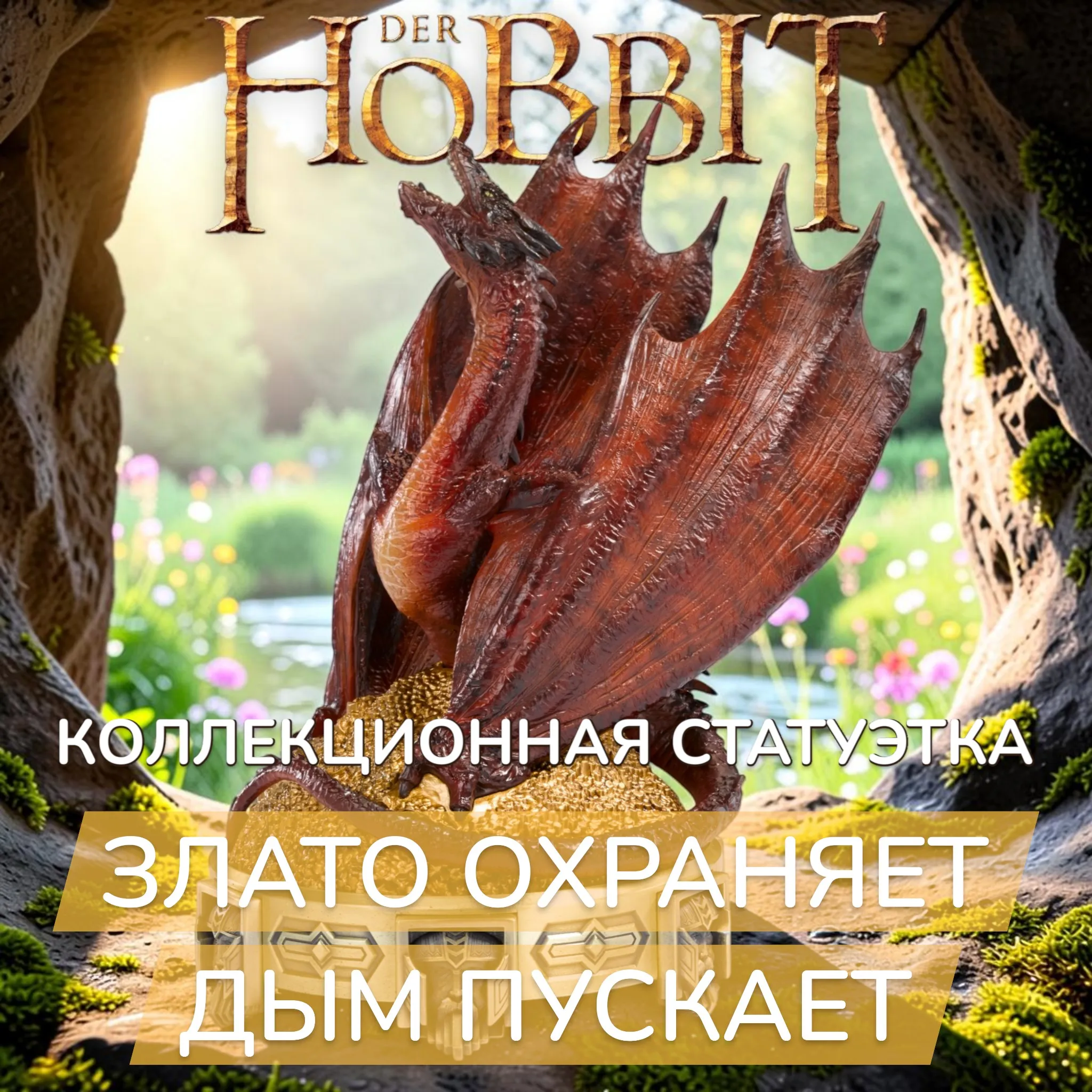 Статуэтка Смауга — Noble Collection The Hobbit Incense Burner Smaug