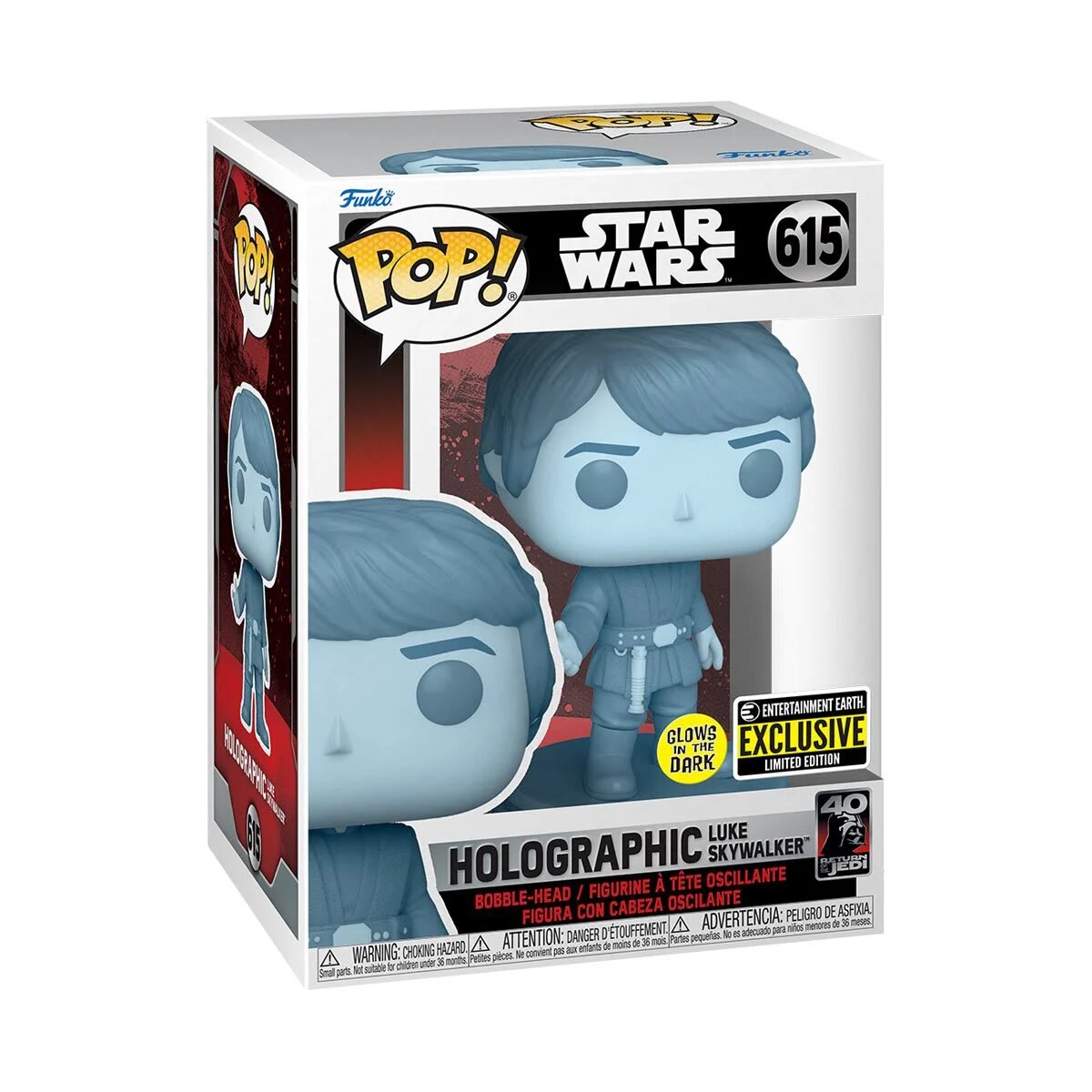 Hologram Luke Glow in the Dark Funko Pop Return of the