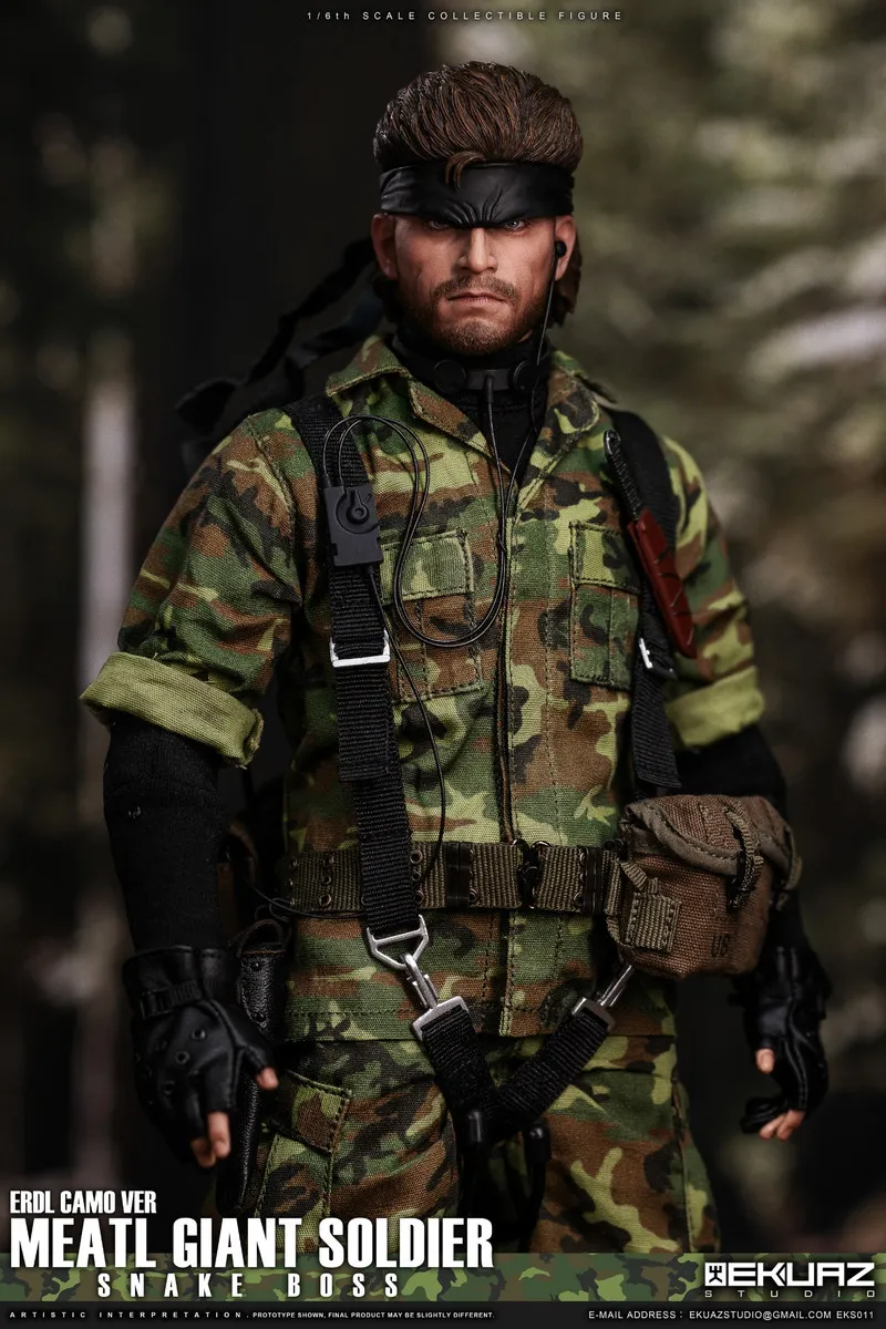Фигурка Metal Gear Solid — Ekuaz Studio EKS011 Snake Boss ERDL Camo 1/6 