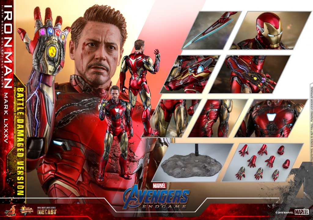 Фигурка Iron Man Mark LXXXV — Hot Toys Avengers Endgame Battle Damaged (24).jpg