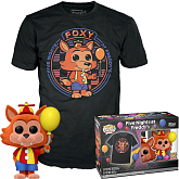 Фигурка Five Nights at Freddys Balloon Foxy Flocked — Funko Pop! Vinyl #907 w Adult Pop! T-Shirt