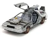 Модель ДеЛориан — Back to the Future 3 1982 DeLorean w Railroad Wheels 1/24 Limited Edition