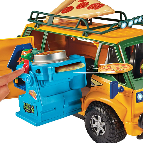 Модель Черепашки-Ниндзя PizzaFire Van w Pizza Throwing Action Vehicle — TMNT Mutant Mayhem