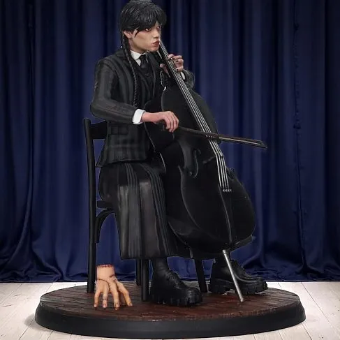 Фигурка Уэнсдей SD Toys Wednesday With Cello And Thing PVC Statue 