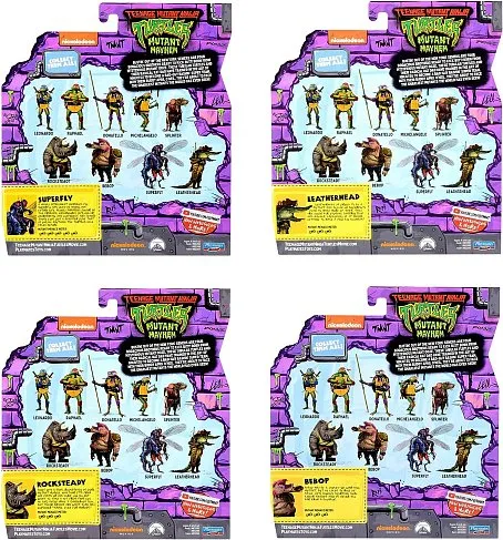 Фигурки Черепашки-Ниндзя Погром мутантов — TMNT Mutant Mayhem Basic Figure Mutante 4-Pack