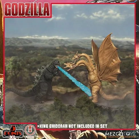 Фигурки Godzilla Destroy All Monsters — Mezco 5 Points Box Set 1