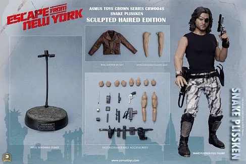 Фигурка Snake Plissken Sculpted Hair — Asmus Toys CRW004AS Escape from New York 1/6
