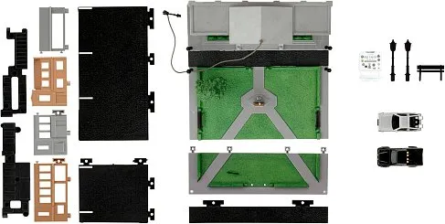 Диорама Back to The Future Hill Valley Courthouse Diorama —Jada Nanoscene 