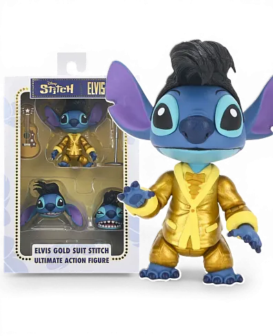 Фигурка Gold Suit Elvis Stitch Ultimate — Neca Disney Lilo & Stitch Figure