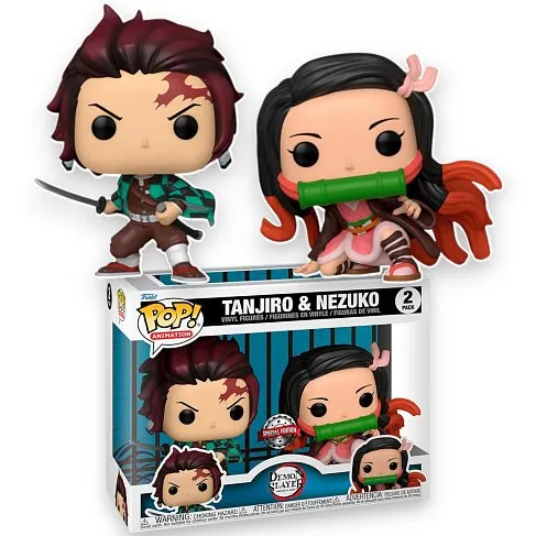 Фигурка Demon Slayer Kimetsu no Yaiba Tanjiro & Nezuko Exclusive — Funko Pop! Vinyl 2-pack