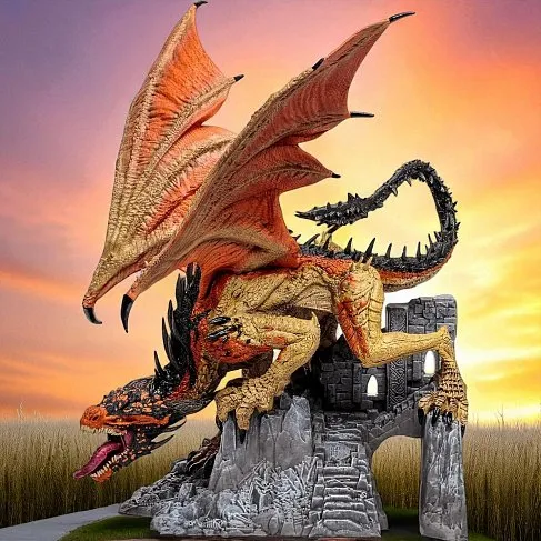 Фигурка Tora Berserker Clan Dragon — McFarlane Toys Dragons Series 8 Gold Label