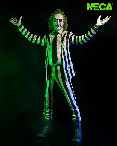 Фигурка Beetlejuice 1988 Stripe Suit — Neca Talking 1/4 Figure