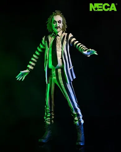 Фигурка Beetlejuice 1988 Stripe Suit — Neca Talking 1/4 Figure