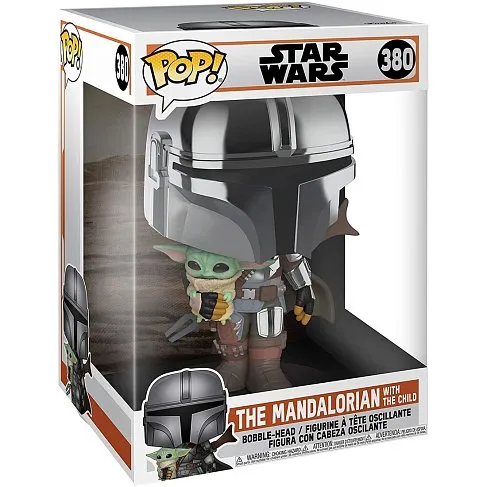 Фигурка Мандалорец — Funko Mandalorian Chrome 10 Inch Pop!