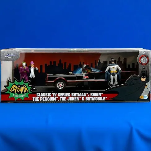 Модель Бэтмобиля — Batman TV Series 1966 Diecast Model 1/24 Batmobile w figure